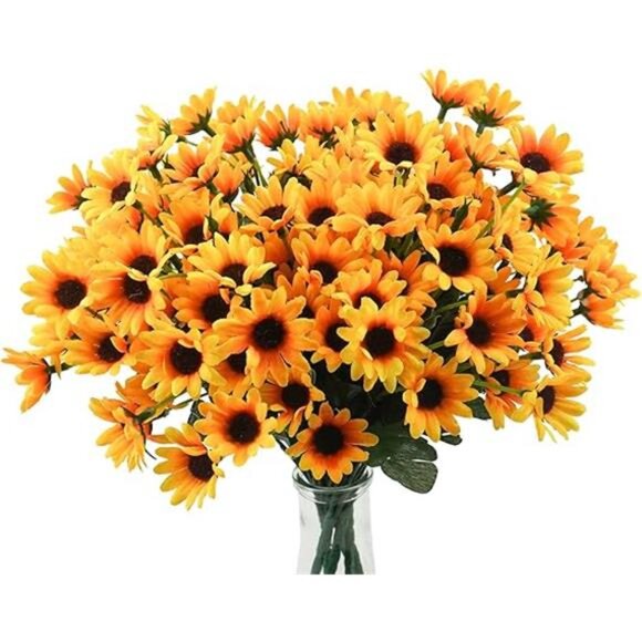 6 Bundles Sunflowers Artificial Flowers Daisy Mums Fake Flowers Outdoor - Picture 7 of 7